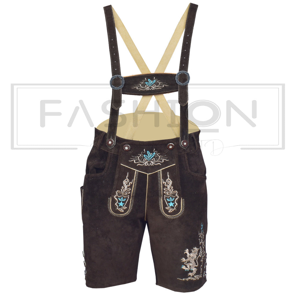 Brown lederhosen for men, Exploring the Timeless Charm and Cultural Legacy of Lederhosen Shorts, Modern Lederhosen Shorts, Stylishly Short