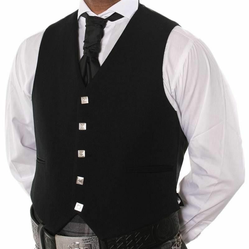 Men's Argyle Kilt Jacket With Vest Serge Wool Wedding Jacket Custom Kilt Jacket - Chest Sizes 30" to 54''